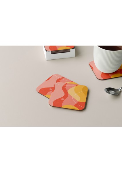 Dekoratif Bardak Altlığı Minimal Desen 26