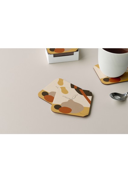 Dekoratif Bardak Altlığı Minimal Desen 38