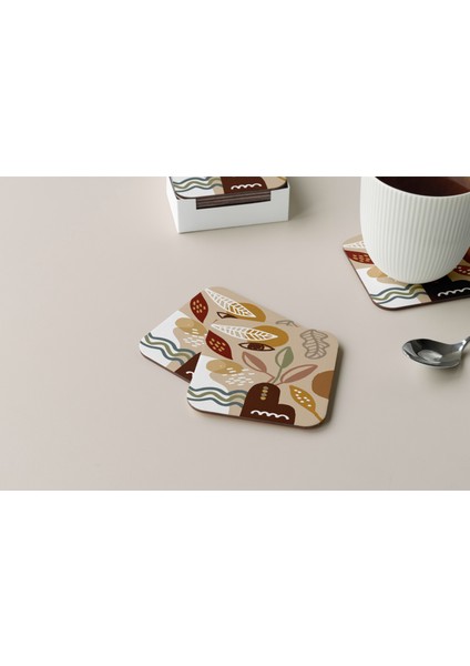 Dekoratif Bardak Altlığı Minimal Desen 43