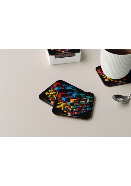 Dekoratif Bardak Altlığı Minimal Desen 93