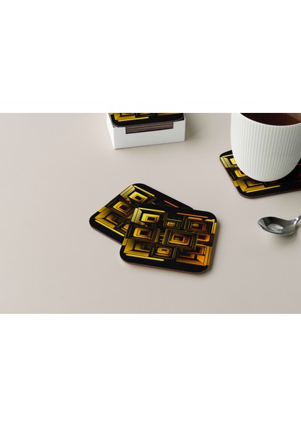 Dekoratif Bardak Altlığı Minimal Desen 132