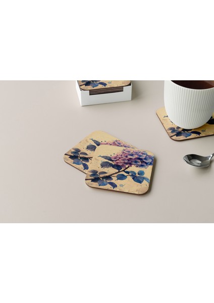 Dekoratif Bardak Altlığı Çiçekler 137