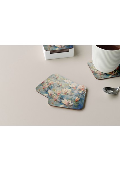 Dekoratif Bardak Altlığı Çiçekler 142