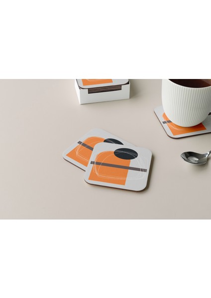 Dekoratif Bardak Altlığı Minimal Desen 01