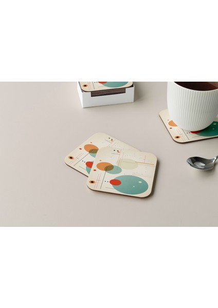 Dekoratif Bardak Altlığı Minimal Desen 14