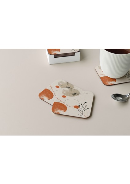 Dekoratif Bardak Altlığı Minimal Desen 16