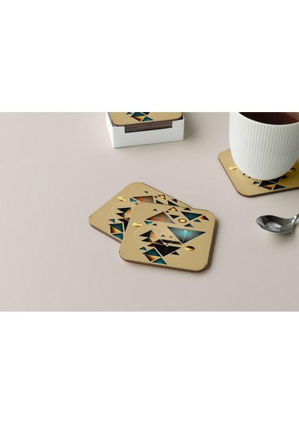 Dekoratif Bardak Altlığı Minimal Desen 88