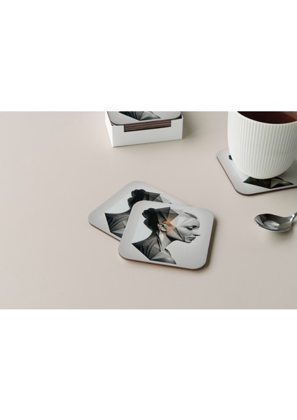 Dekoratif Bardak Altlığı Minimal Desen 123