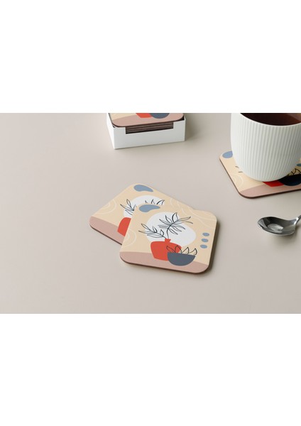 Dekoratif Bardak Altlığı Minimal Desen 212