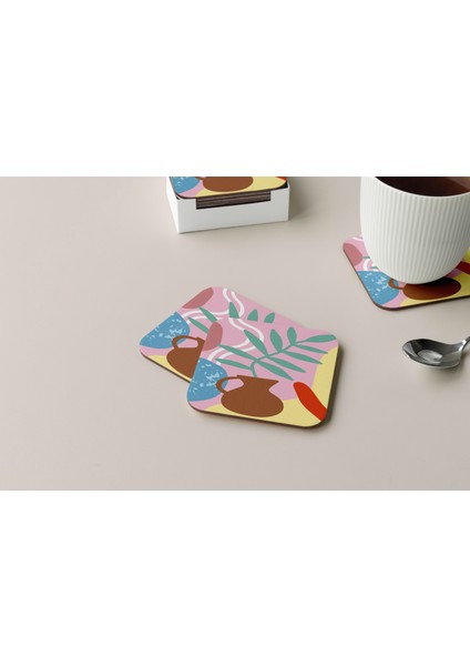 Dekoratif Bardak Altlığı Minimal Desen 227