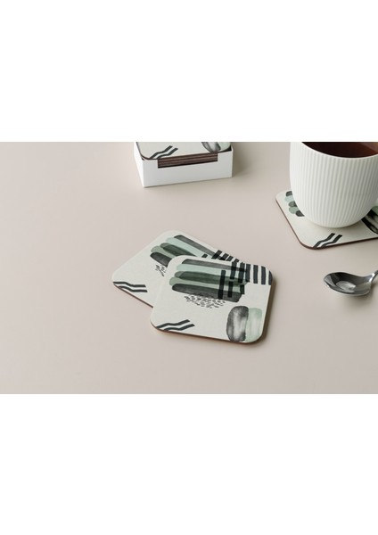 Dekoratif Bardak Altlığı Minimal Desen 248