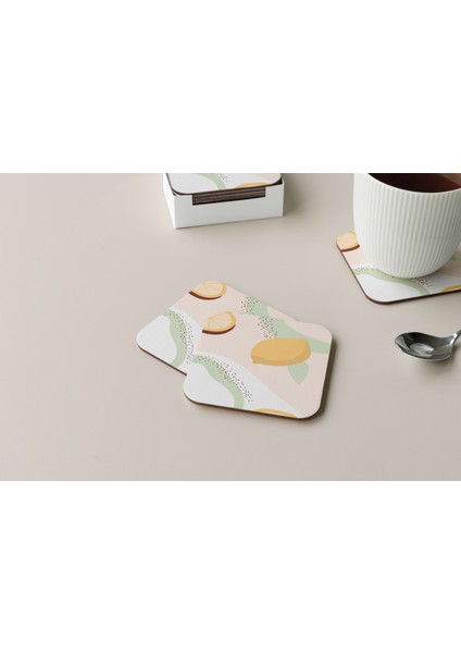 Dekoratif Bardak Altlığı Minimal Desen 58