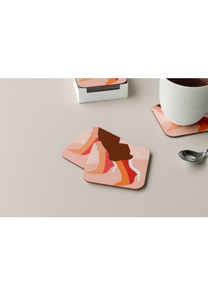 Dekoratif Bardak Altlığı Minimal Desen 72