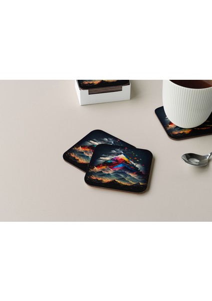 Dekoratif Bardak Altlığı Minimal Desen 89