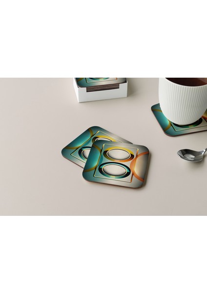 Dekoratif Bardak Altlığı Minimal Desen 92