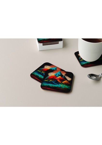 Dekoratif Bardak Altlığı Minimal Desen 101