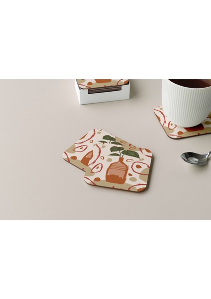 Dekoratif Bardak Altlığı Minimal Desen 203