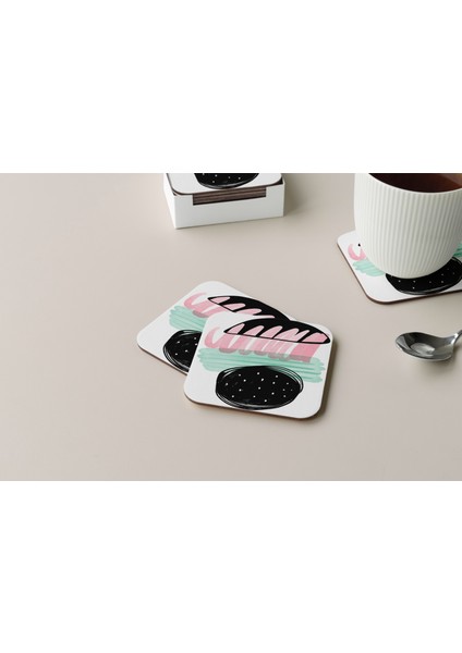 Dekoratif Bardak Altlığı Minimal Desen 252