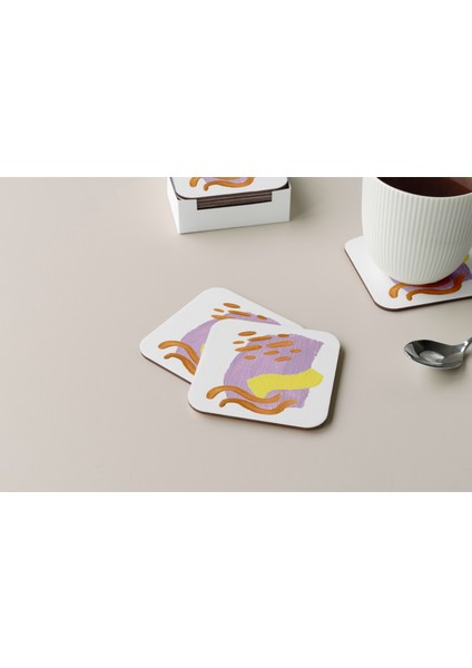 Dekoratif Bardak Altlığı Minimal Desen 274