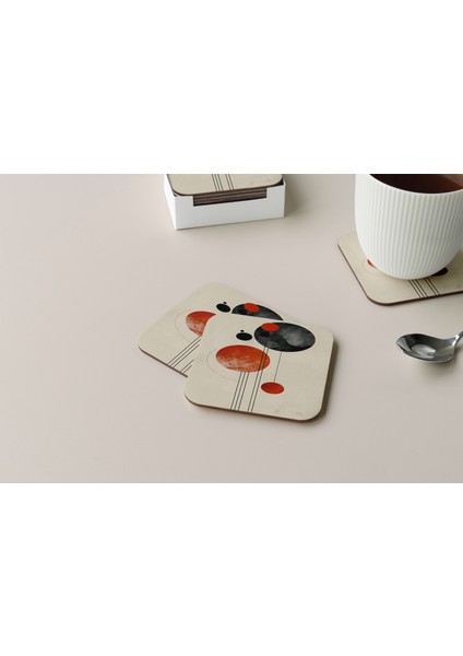 Dekoratif Bardak Altlığı Minimal Desen 324