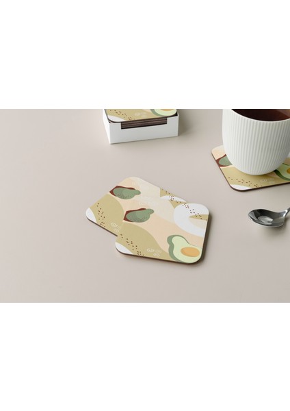 Dekoratif Bardak Altlığı Minimal Desen 59