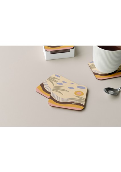 Dekoratif Bardak Altlığı Minimal Desen 63