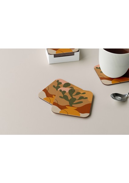 Dekoratif Bardak Altlığı Minimal Desen 66