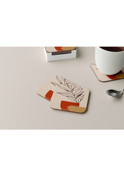 Dekoratif Bardak Altlığı Minimal Desen 75