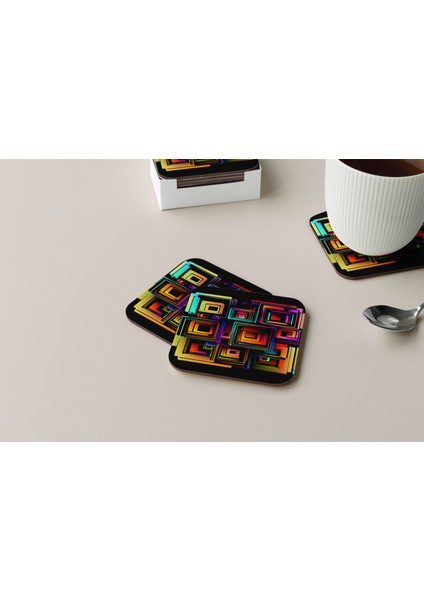 Dekoratif Bardak Altlığı Minimal Desen 107