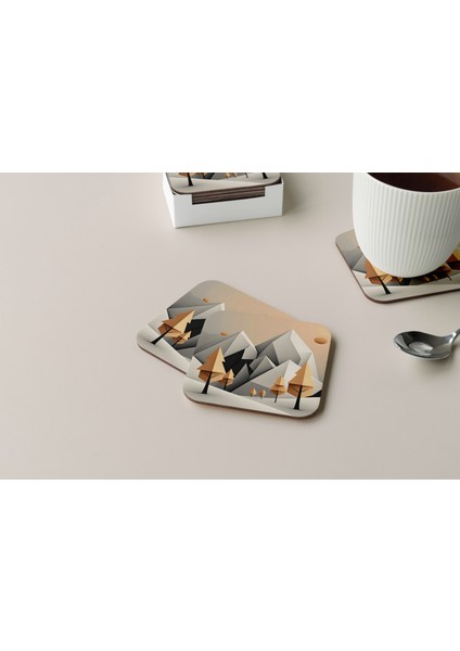 Dekoratif Bardak Altlığı Minimal Desen 120