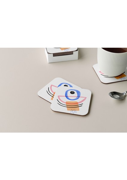Dekoratif Bardak Altlığı Minimal Desen 254