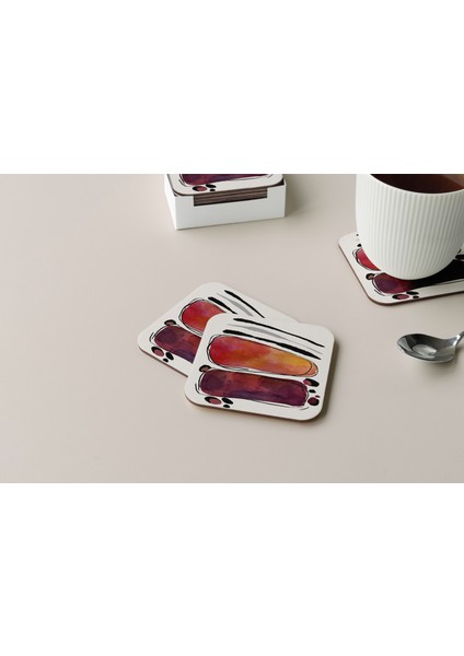 Dekoratif Bardak Altlığı Minimal Desen 286