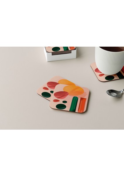 Dekoratif Bardak Altlığı Minimal Desen 297