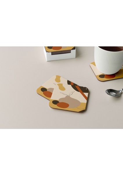 Dekoratif Bardak Altlığı Minimal Desen 185