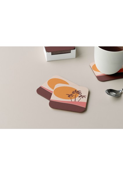 Dekoratif Bardak Altlığı Minimal Desen 190