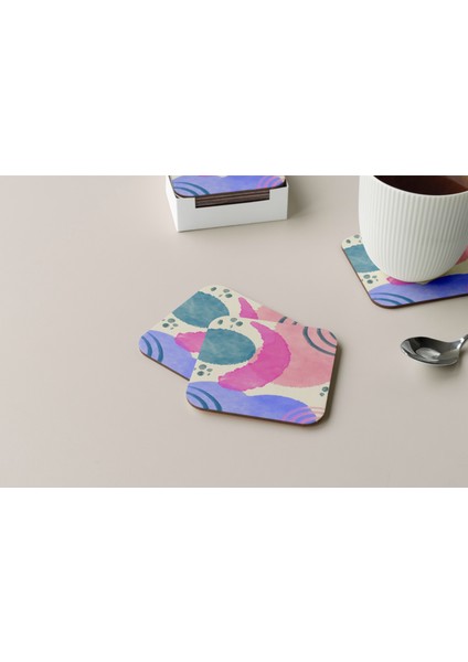 Dekoratif Bardak Altlığı Minimal Desen 207