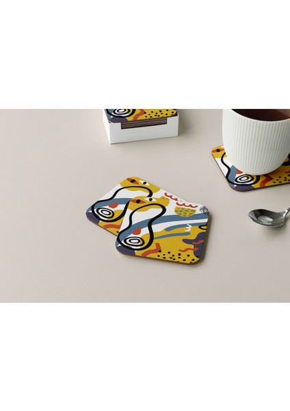 Dekoratif Bardak Altlığı Minimal Desen 219