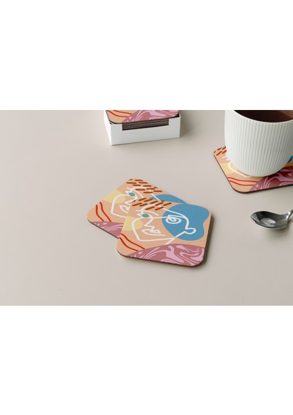 Dekoratif Bardak Altlığı Minimal Desen 232