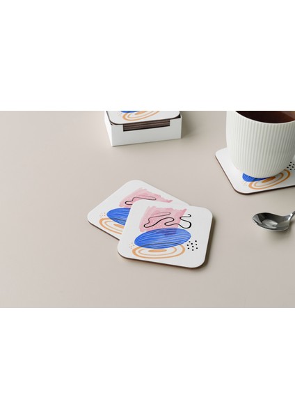 Dekoratif Bardak Altlığı Minimal Desen 255