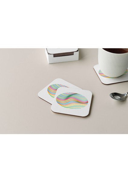 Dekoratif Bardak Altlığı Minimal Desen 267