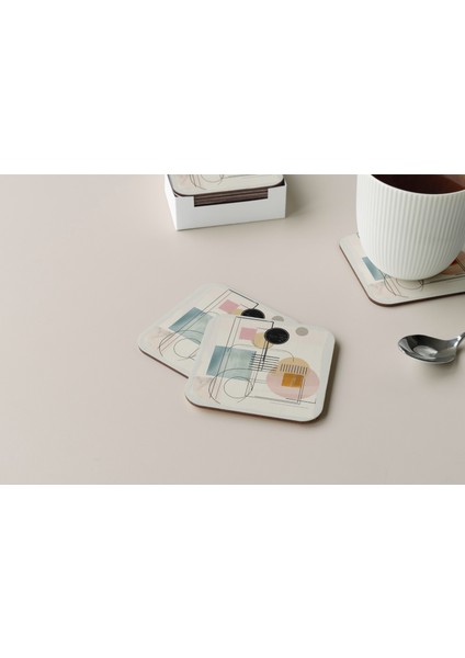 Dekoratif Bardak Altlığı Minimal Desen 327