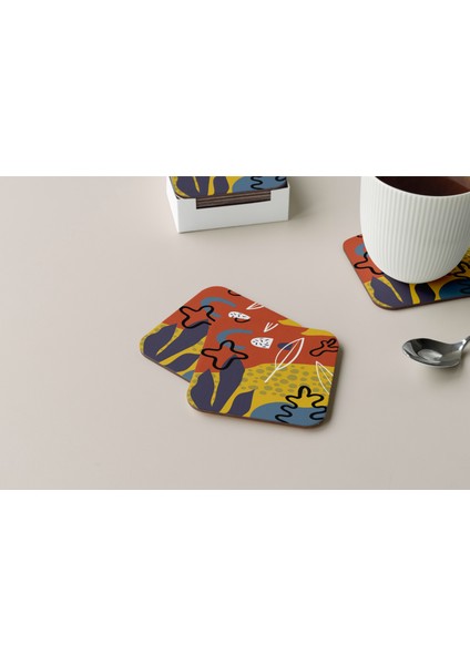 Dekoratif Bardak Altlığı Minimal Desen 220