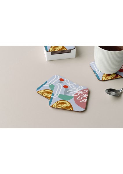 Dekoratif Bardak Altlığı Minimal Desen 229