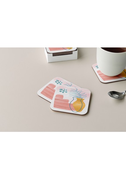 Dekoratif Bardak Altlığı Minimal Desen 271