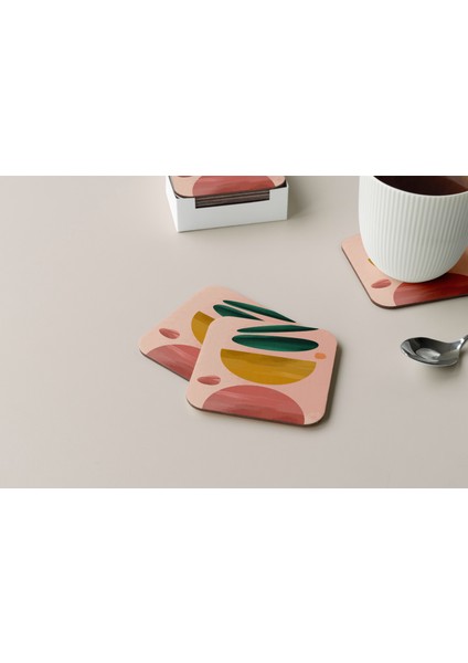 Dekoratif Bardak Altlığı Minimal Desen 296