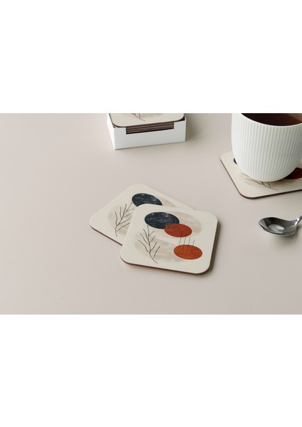 Dekoratif Bardak Altlığı Minimal Desen 323