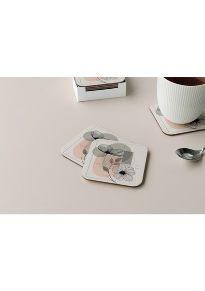 Dekoratif Bardak Altlığı Minimal Desen 326