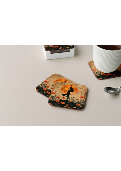 Dekoratif Bardak Altlığı Yogo Pozları 37