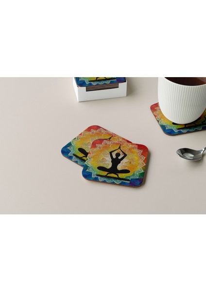 Dekoratif Bardak Altlığı Yogo Pozları 104