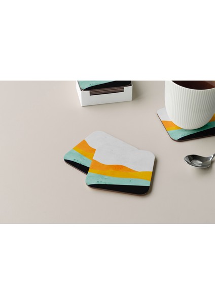 Dekoratif Bardak Altlığı Minimal Desen 187